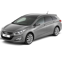 Багажники для Hyundai i40 5дв. Универсал 2013-нв (интегрированные рейлинги)