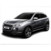 Багажники для Peugeot 4008 5дв. 2012-нв (интегр. рейлинги)